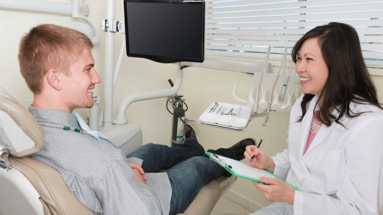 dentist with patient